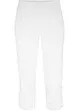 Pantaloni capri di cotone con cinta comoda e arricciatura, bonprix