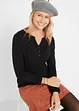 Maglia serafino in cotone a maniche lunghe, bpc bonprix collection