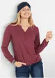Maglia serafino in cotone a maniche lunghe, bpc bonprix collection