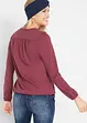 Maglia serafino in cotone a maniche lunghe, bpc bonprix collection