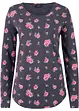Maglia a maniche lunghe in cotone fantasia, bpc bonprix collection