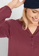Maglia serafino in cotone a maniche lunghe, bpc bonprix collection