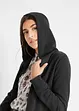 Felpa lunga aperta in misto cotone, bonprix