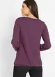 Maglia a maniche lunghe in puro cotone con elastico, bonprix