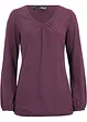 Maglia a maniche lunghe in puro cotone con elastico, bonprix