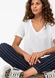 T-shirt con scollo a V, bonprix