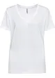 T-shirt lunga con scollo a V, bonprix