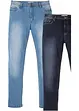 Jeans elasticizzati leggeri regular fit, straight (pacco da 2), bonprix