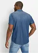 Camicia a maniche corte in jeans di puro cotone biologico, slim fit, bonprix