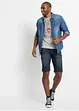 Bermuda di jeans elasticizzati, slim fit, bonprix