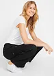 Pantaloni cargo in cotone, vita media, bonprix