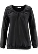 Maglia a maniche lunghe in puro cotone con elastico, bonprix