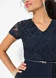 Miniabito con pizzo e cintura, bonprix