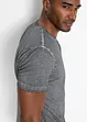 Maglia serafino a maniche corte in puro cotone effetto lavato, bonprix
