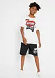 T-shirt e pantaloncini in jersey di puro cotone (set 2 pezzi), bonprix
