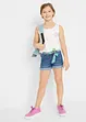 Shorts di jeans elasticizzati con cintura, bonprix