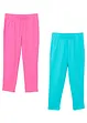 Leggings a pinocchietto in misto cotone elasticizzato (pacco da 2), bonprix