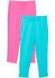Leggings a pinocchietto in misto cotone elasticizzato (pacco da 2), bonprix