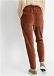 Pantaloni in velluto con cinta elastica, bonprix
