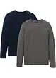 Maglione in filato fine di puro cotone (pacco da 2), bonprix