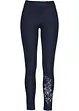 Jeggings con stampa floreale e strass, bonprix