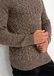 Maglione in misto lana con zip, bonprix