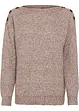 Maglione oversize con bottoni, bonprix