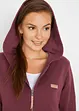 Felpa con zip e cappuccio in puro cotone, bonprix