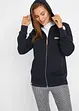 Felpa con zip e cappuccio in puro cotone, bonprix