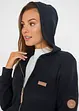 Felpa con zip e cappuccio in puro cotone, bonprix