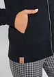 Felpa con zip e cappuccio in puro cotone, bonprix
