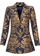 Blazer corto in fantasia jacquard dorata, petite, bonprix