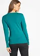 Maglione in filato fine con scollo a V, bonprix