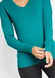 Maglione in filato fine con scollo a V, bonprix