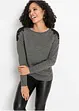Maglione in filato fine con pizzo, bonprix