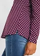 Maglia in cotone a pois con maniche lunghe e spacchi laterali, bonprix