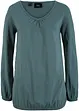 Maglia a maniche lunghe in puro cotone con elastico, bonprix