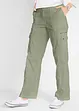 Pantaloni cargo in cotone, vita media, bonprix