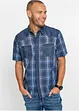 Camicia a maniche corte con inserto denim, bonprix