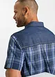 Camicia a maniche corte con inserto denim, bonprix
