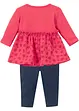 Abito di felpa e leggings (set 2 pezzi) in cotone biologico, bpc bonprix collection
