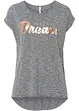 Maglia lunga con scritta in rilievo, bonprix