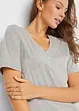 T-shirt lunga con scollo a V (pacco da 2), bonprix