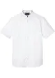 Camicia a maniche corte in lino con colletto alla coreana, bonprix