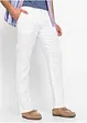 Pantaloni in lino con cinta comoda regular fit, straight, bonprix