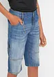 Bermuda in jeans slim fit con catenella portachiavi, John Baner JEANSWEAR