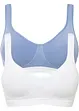 Reggiseno t-shirt senza ferretto con cotone biologico (pacco da 2), bonprix