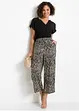 Pantaloni culotte fantasia in viscosa fluente, bonprix