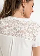Maglia serafino con pizzo in misto viscosa, bonprix