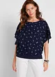 Blusa in georgette a maniche corte, bonprix